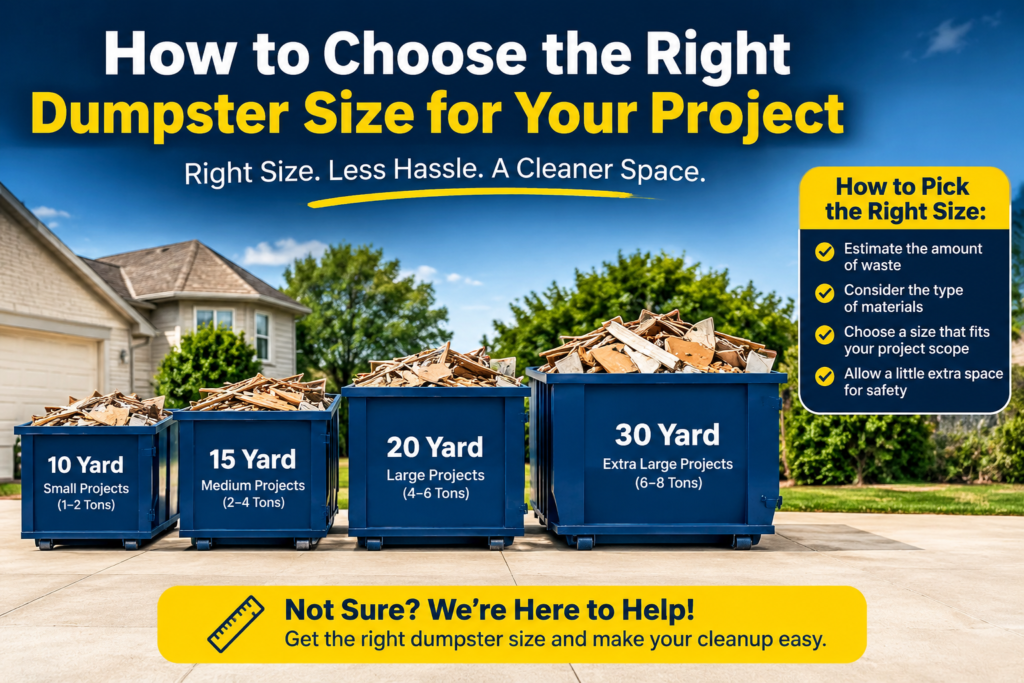 How to Choose the Right Dumpster Size for Your Project